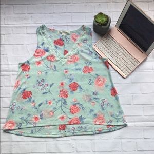 NWT Mint Green Floral Sheree Tank